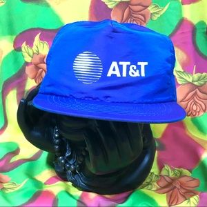 Vintage 90s AT&T Neon Reflective Cap Made in USA
